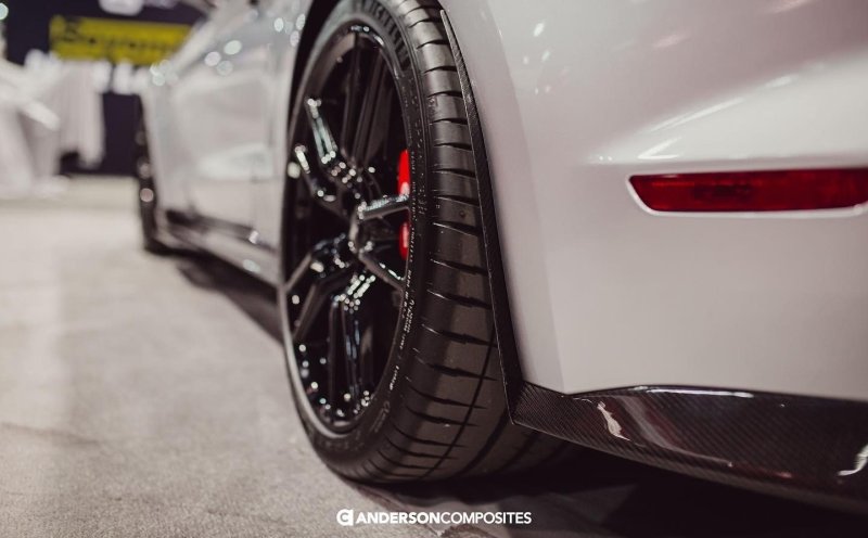Anderson Composites Guardabarros traseros de fibra de carbono para Ford Mustang/Shelby GT500 2020