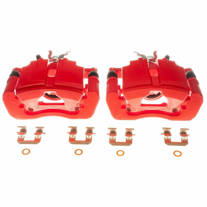 Power Stop 15-19 Ford Mustang Rear Red Calipers - Pair