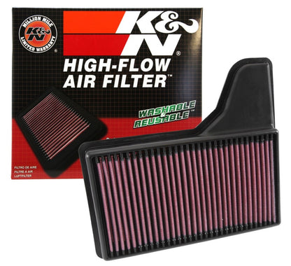 Filtro de aire de panel de repuesto K&amp;N para Ford Mustang 2015 2.3L L4/3.7L V6/5.0L V8