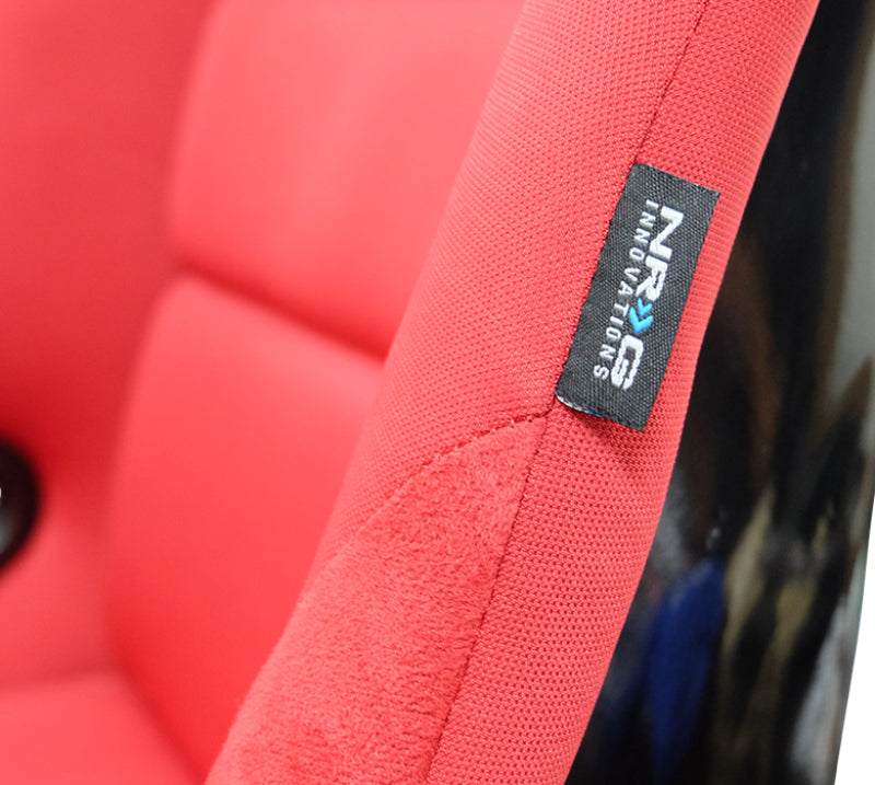 Asiento envolvente NRG FRP (tela roja) - Grande