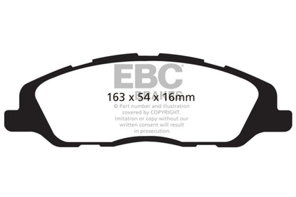 EBC 13-14 Ford Mustang 3.7 (A/T+Performance Pkg) Ultimax2 Front Brake Pads