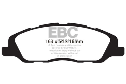 EBC 13-14 Ford Mustang 3.7 (A/T+Performance Pkg) Pastillas de freno delanteras Redstuff