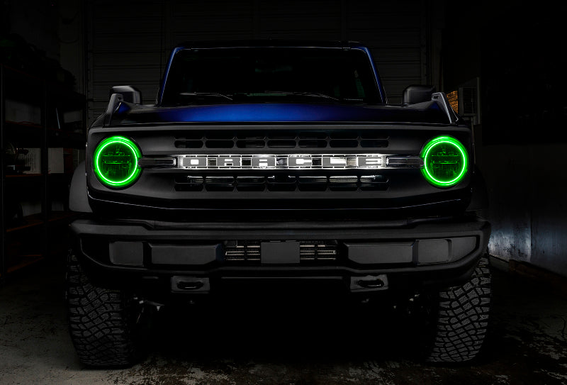 Oracle 2021 Ford Bronco Base Headlight LED Halo Kit - ColorSHIFT - w/ Simple Controller