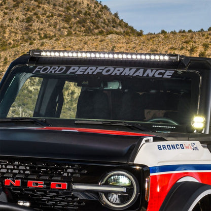 Ford Racing Ford Performance Bronco - Pancarta para parabrisas, color plateado