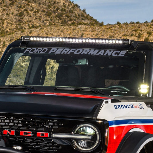 Ford Racing Ford Performance Bronco - Pancarta para parabrisas, color plateado