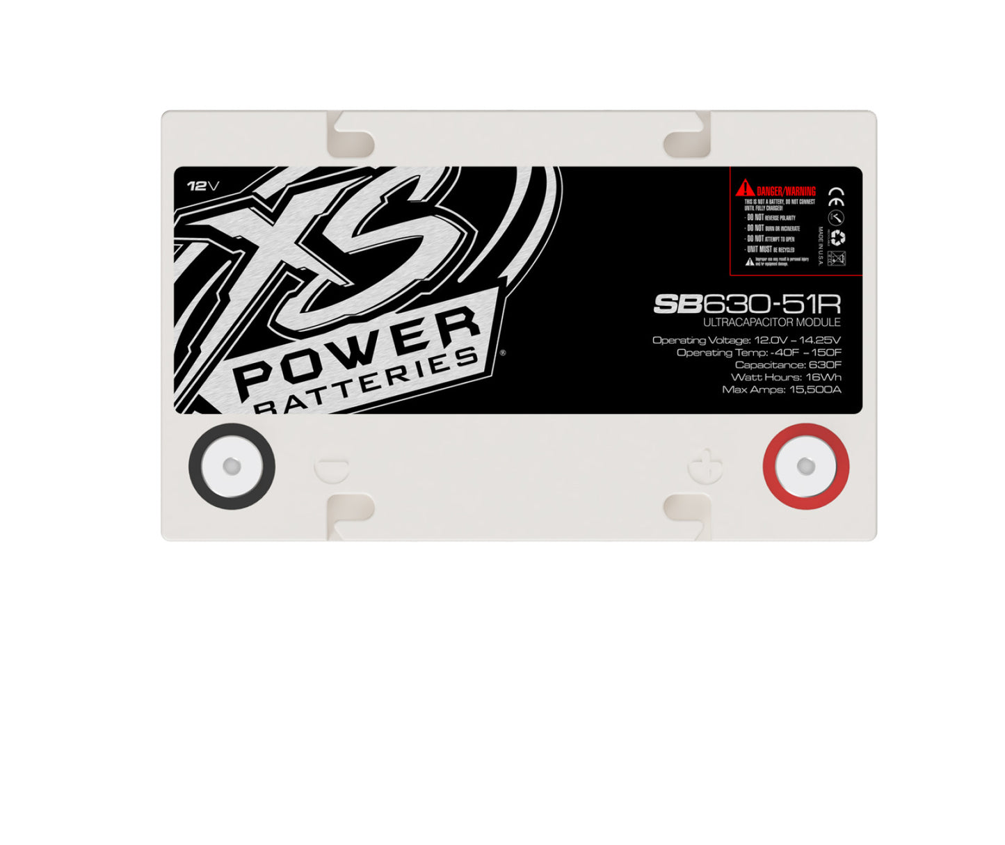 XS Power Batteries 12V Super Bank Capacitor Modules - M6 Terminal Bolts Included  15500 Max Amps