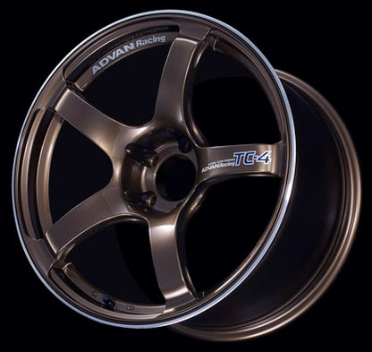 Rueda Advan TC4 17x8.5 +50 5x114.3 Racing Umber Bronce y Aro