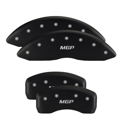 Cubiertas de pinza MGP 4 Grabado Delantero Mustang Grabado Trasero 37 Acabado negro plata ch