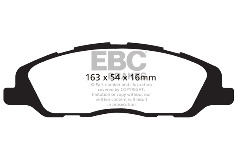 EBC 13-14 Ford Mustang 3.7 (A/T+Performance Pkg) Pastillas de freno delanteras Yellowstuff