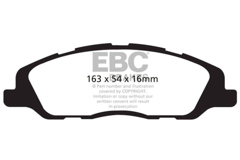 EBC 13-14 Ford Mustang 3.7 (A/T+Performance Pkg) Pastillas de freno delanteras Greenstuff