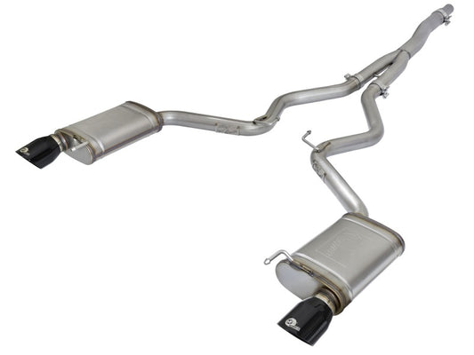aFe MACHForce XP Exhausts Cat-Back SS-304 EXH w/ Black Tips 15-23 Ford Mustang EcoBoost 2.3L (t)