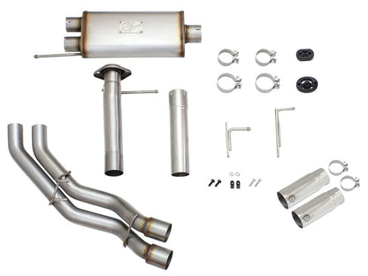 aFe Rebel Exhausts 3in SS Cat-Back 09-14 Ford F-150 4.6/5.0/5.4L con puntas pulidas