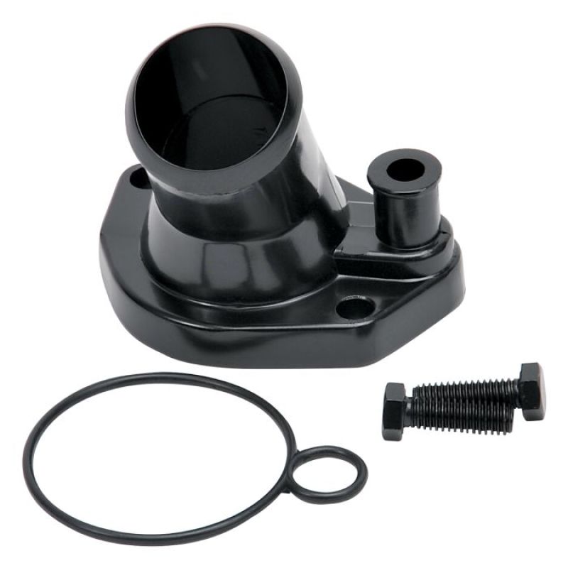 Cuello de agua de acero Edelbrock para Ford Small Block Windsor - Negro