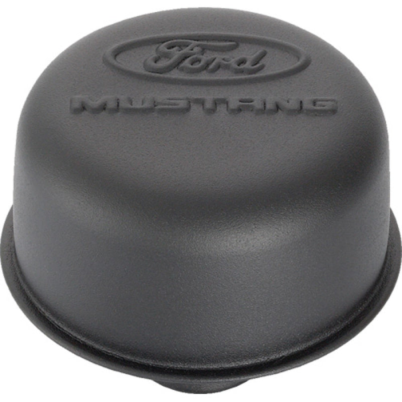 Ford Racing Black Crinkle Finish Breather Cap w/ Ford Mustang Logo