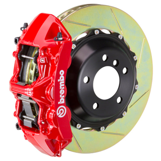 Brembo 05-14 Mustang GT Excl non-ABS Equipped Fr GT BBK 6Pist Cast 355x32 2pc Rtr Slot Type1-Red