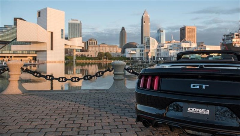 Corsa 15-17 Ford Mustang GT Convertible 5.0L V8 Black Sport Cat-Back Dual Rear Exit