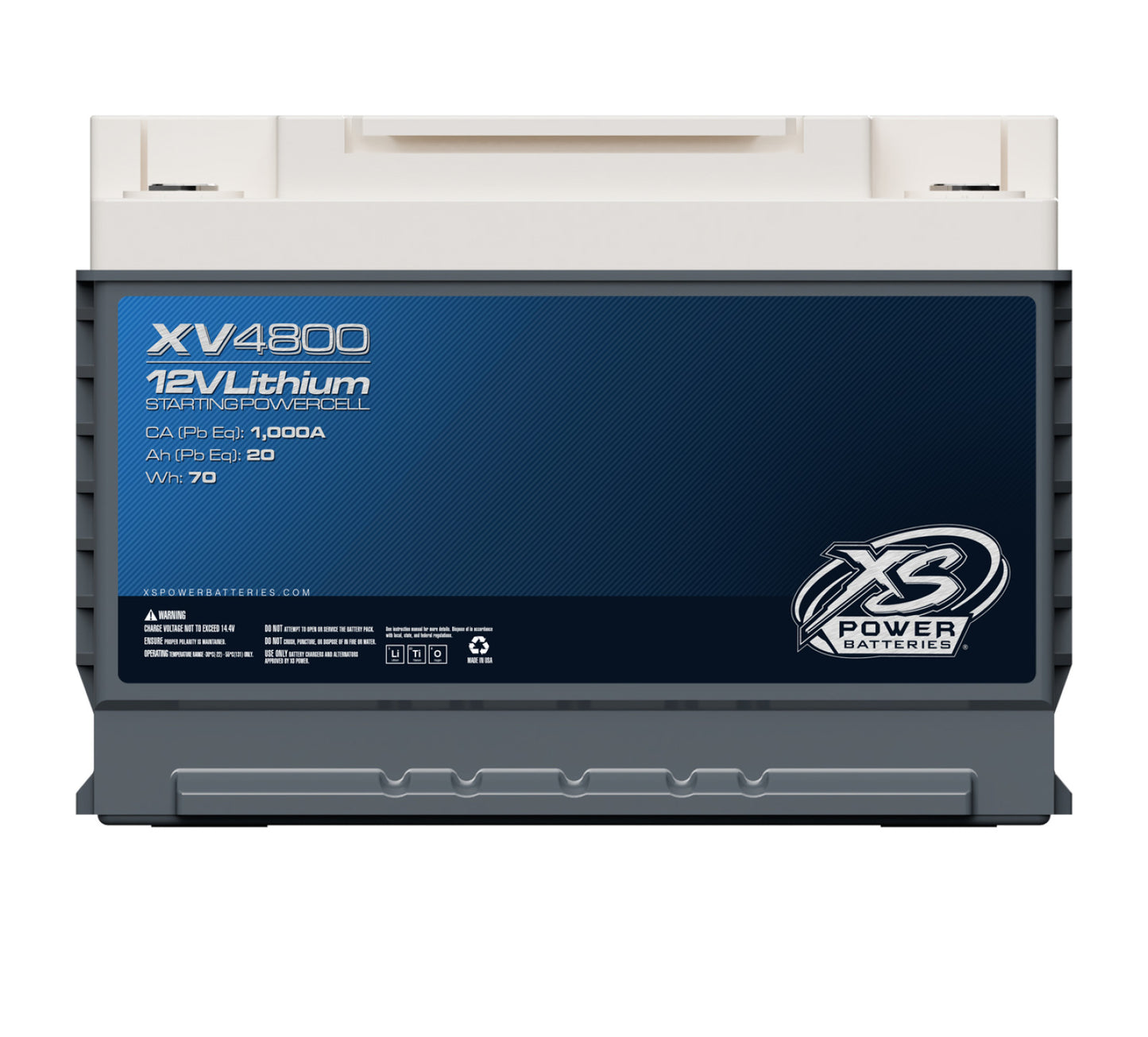 XS Power Batteries 12V Lithium Titanate XV Series Batteries - M6 Terminal Bolts Included 1335 Max Amps