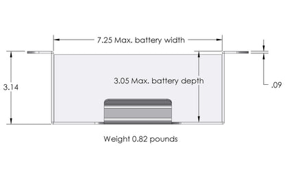 XS Power Batteries 680 Series and XP750 Stamped Aluminum Side Mount Box with Window