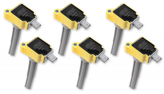 ACCEL Ignition Coil - SuperCoil - 2016 Ford EcoBoost 2.7L V6 - Yellow - 6-Pack