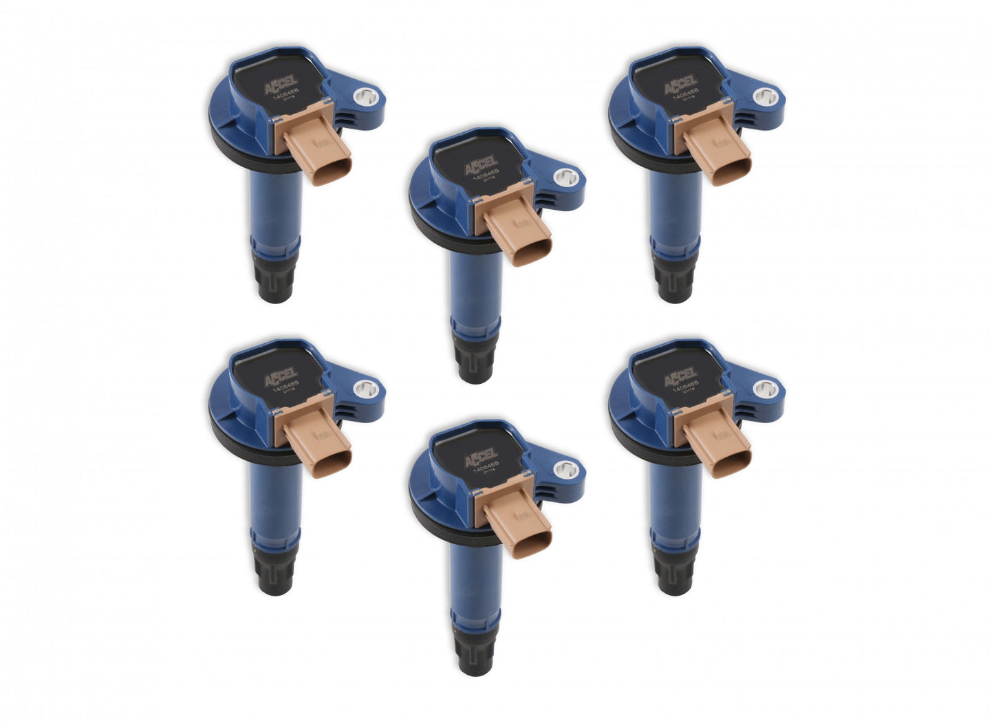 ACCEL Ignition Coil - SuperCoil - 2010-2016 Ford EcoBoost 3.5L V6 - Blue - 6-Pack (3-Pin)