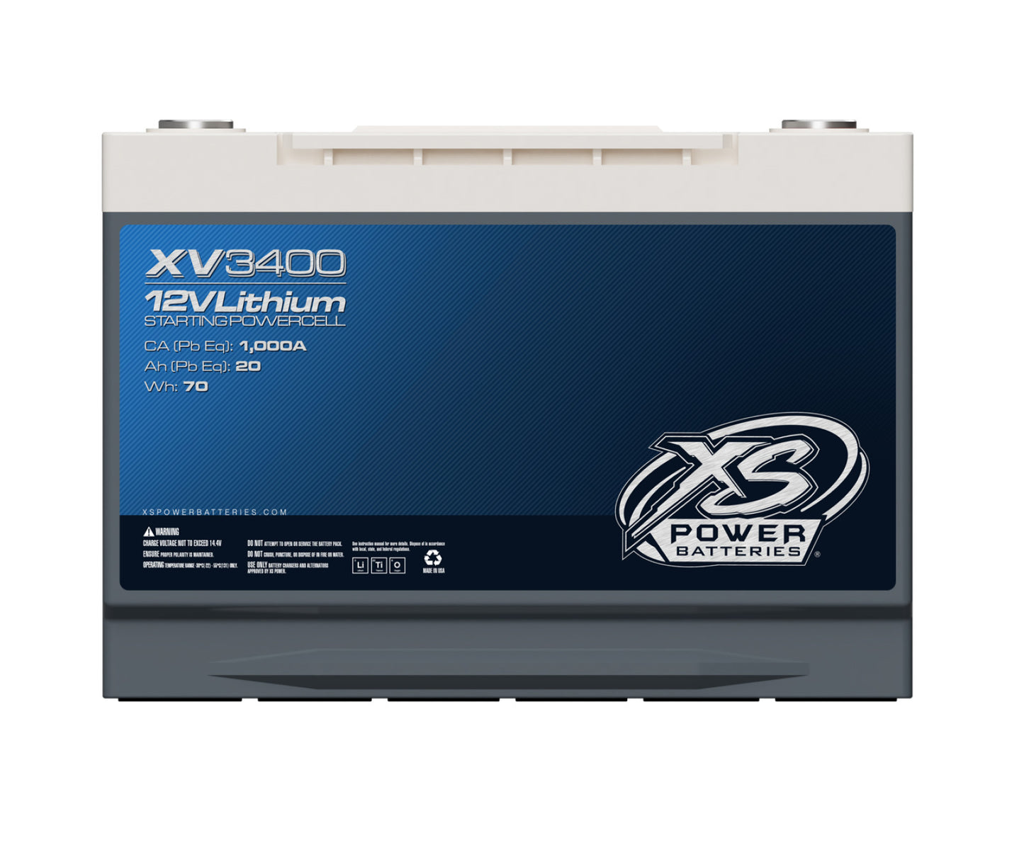 XS Power Batteries 12V Lithium Titanate XV Series Batteries - M6 Terminal Bolts Included 1335 Max Amps