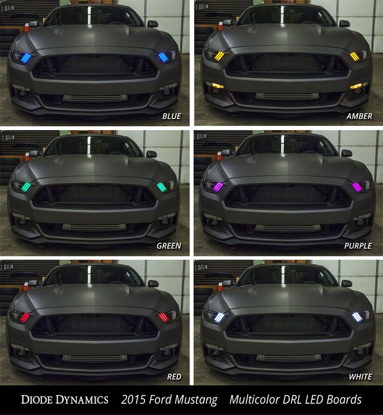 Tableros LED DRL multicolores para Ford Mustang 2015-2017 