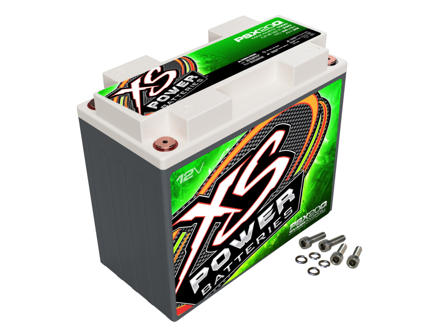 XS Power Batteries 12V AGM Powersports Series Batteries - M6 Terminal Bolts Included 1000 Max Amps