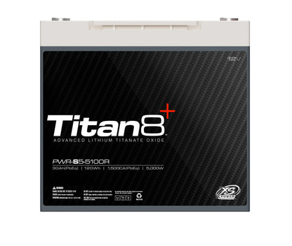 Baterías XS Power de litio Titan 8 de 12 V - Pernos de terminal M6 incluidos 2000 amperios máximos