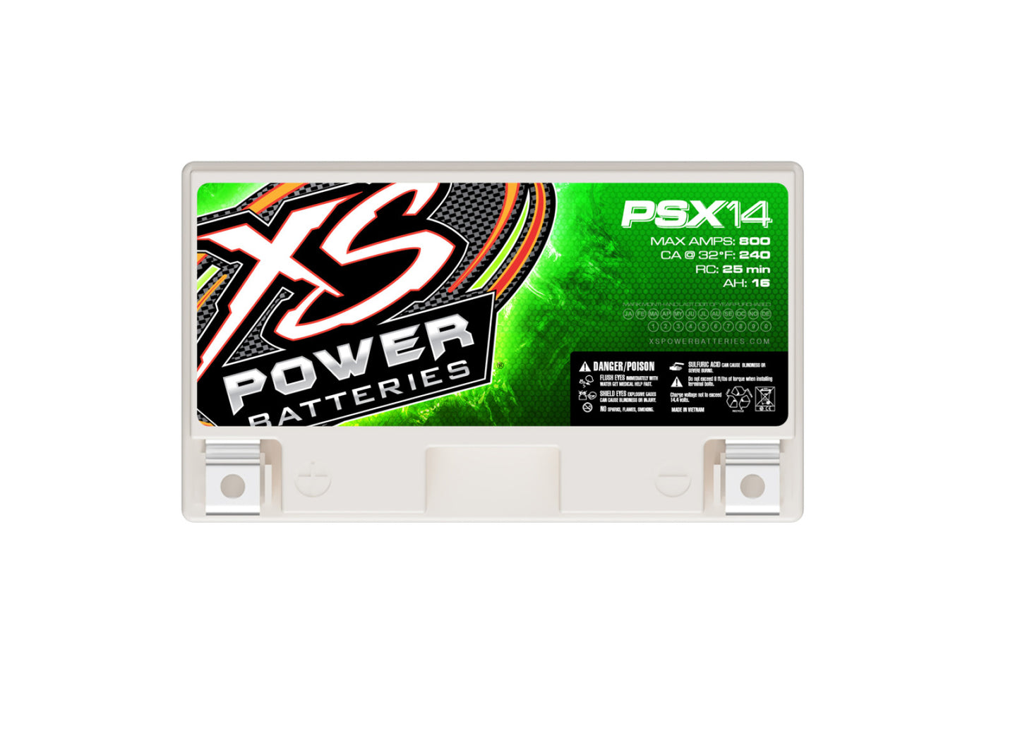 Baterías XS Power Baterías AGM Powersports Series de 12 V - Pernos de terminal M6 incluidos 800 amperios máximos