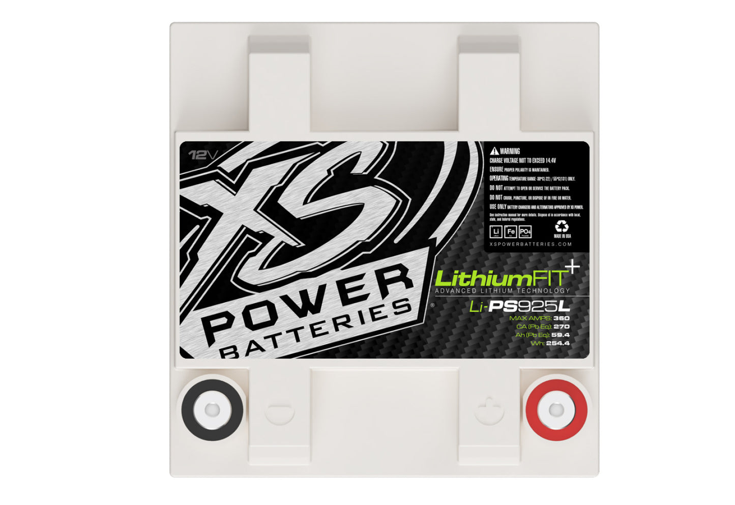 XS Power Batteries Lithium Powersports Series Batteries - M6 Terminal Bolts Included 360 Max Amps