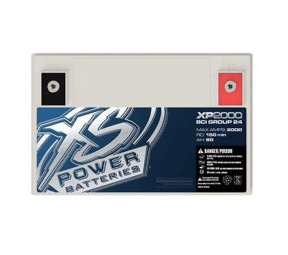 Baterías XS Power Baterías suplementarias serie AGM XP de 12 V - Pernos terminales M6 incluidos 2000 amperios máximos