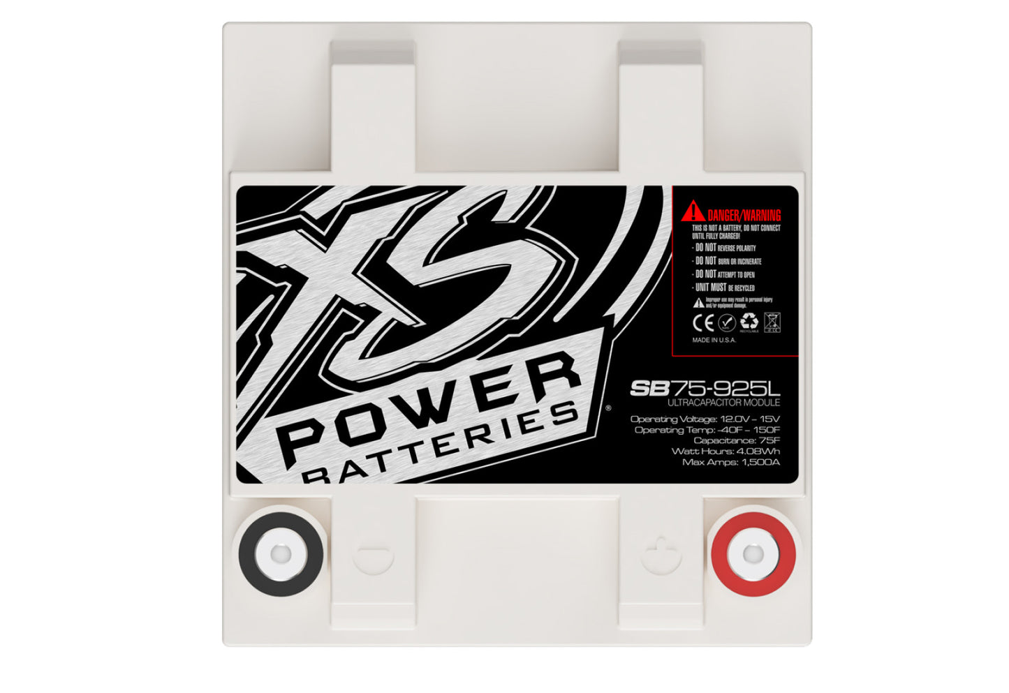 XS Power Baterías Módulos de condensador Super Bank Powersports de 12 V - Pernos de terminal M6 incluidos 1500 amperios máximos