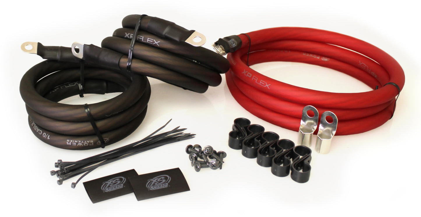 Baterías XS Power XP FLEX, rojo 1/0 AWG, kit de actualización Big 3 de 250 A