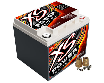 Baterías XS Power Baterías AGM Serie S de 12 V - Terminales automotrices incluidas 2600 amperios máximos