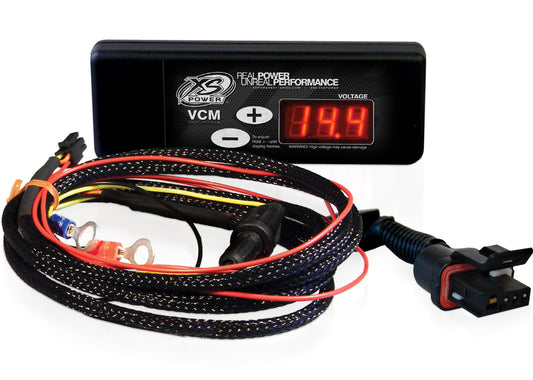 XS Power Batteries Controller and Harness for GM "CS" Series Alternators (1986 to 1997), Red Display