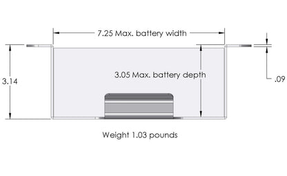 XS Power Batteries 680 Series and XP750 Stamped Aluminum Side Mount Box no Window