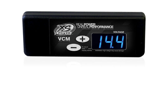 Controlador de montaje en tablero digital VCM de XS Power Baterías, pantalla azul